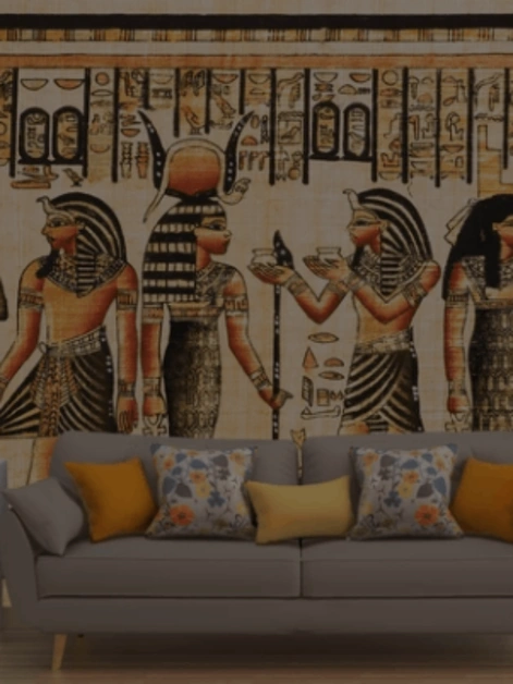 Ancient-Inspired Wall Decor Ideas for Living Room