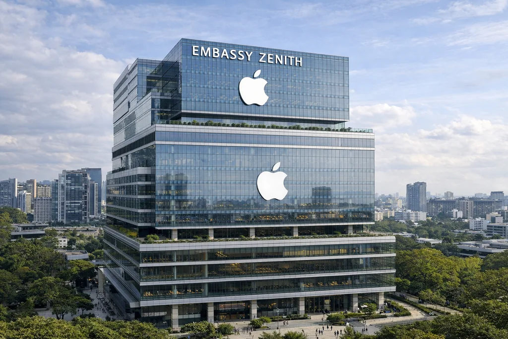 Apple Bengaluru Office Expansion: Rs. 1,333 Crore Lease Boosts Presence at Embassy Zenith