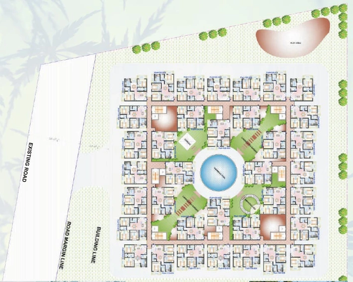Master Plan of Aryan Fountain Square in Madivala, Bangalore - Image 129683