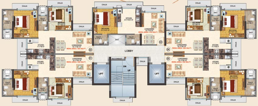 Floor Plan of Swastik Emerald in Vikhroli East, Mumbai - Image 92185