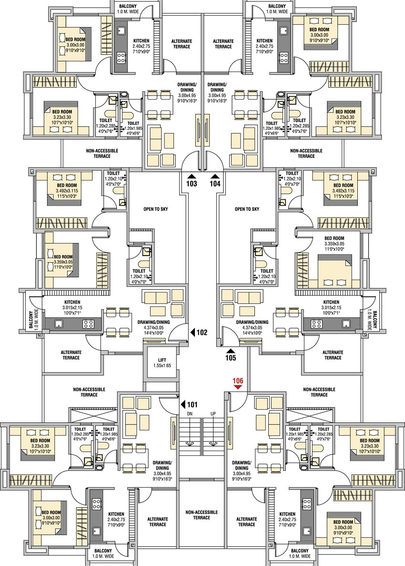 Floor Plan of Anjaneya Vatika in Hingna Road, Nagpur - Image 129722