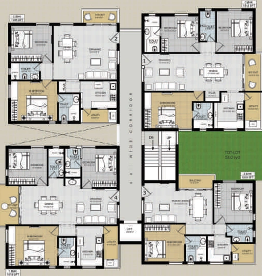 Floor Plan of GEM Nugget in Manikonda, Hyderabad - Image 129714