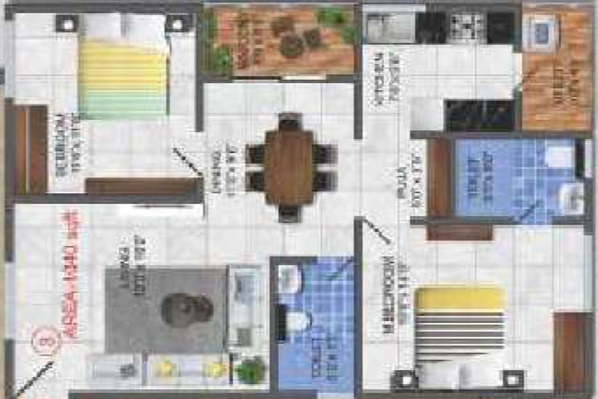 2 BHK Flat in Sree Samruddhi in Whitefield, Bangalore - Image 802754