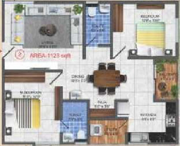 2 BHK Flat in Sree Samruddhi in Whitefield, Bangalore - Image 802755