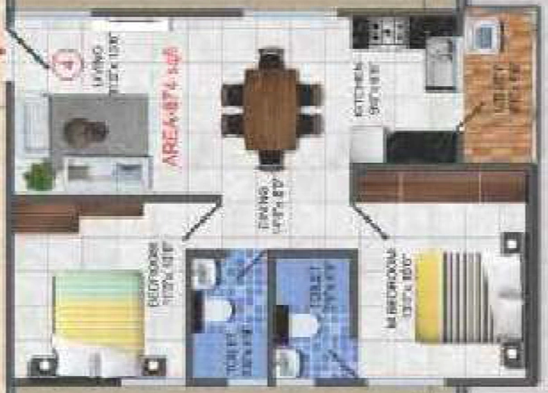 2 BHK Flat in Sree Samruddhi in Whitefield, Bangalore - Image 802752