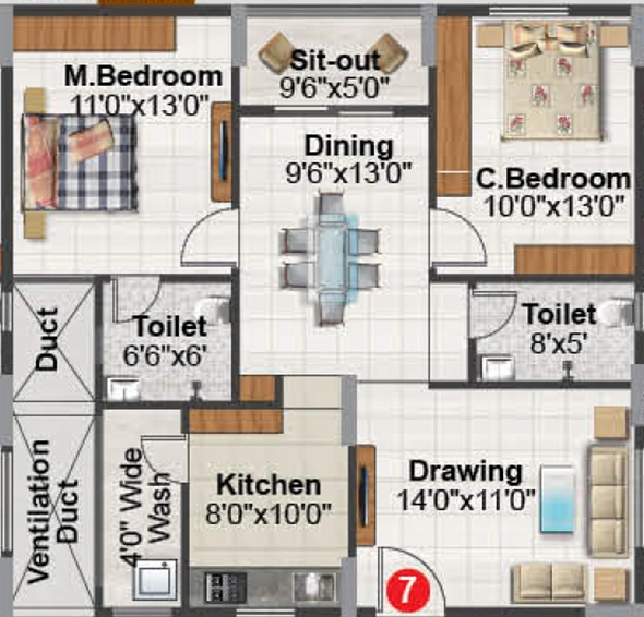 2 BHK Flat in Balaji Aavaas in Whitefield, Bangalore - Image 802758