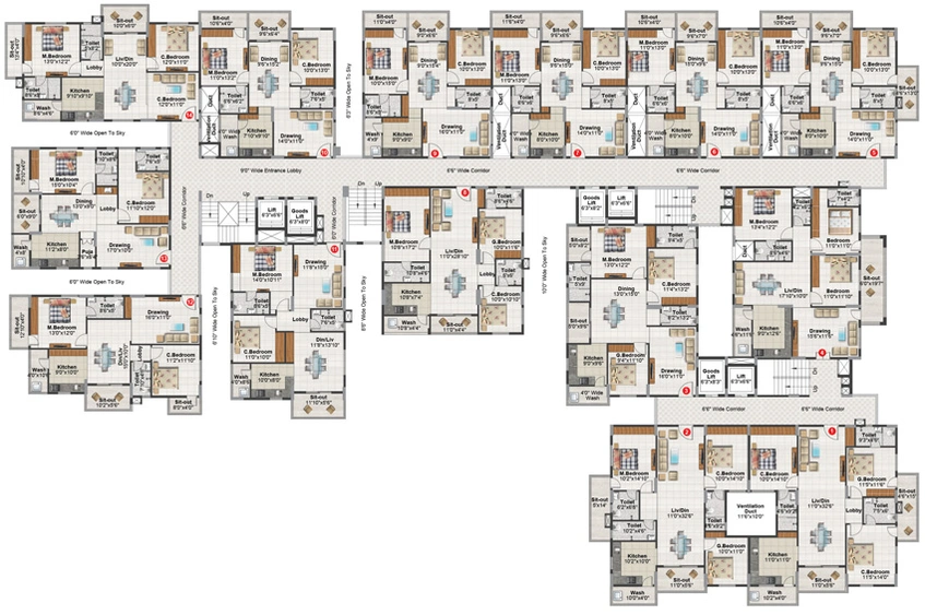 Floor Plan of Balaji Aavaas in Whitefield, Bangalore - Image 129754