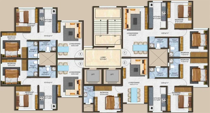 Floor Plan of Shilpriya Silicon Hofe in Chembur West, Mumbai - Image 92194