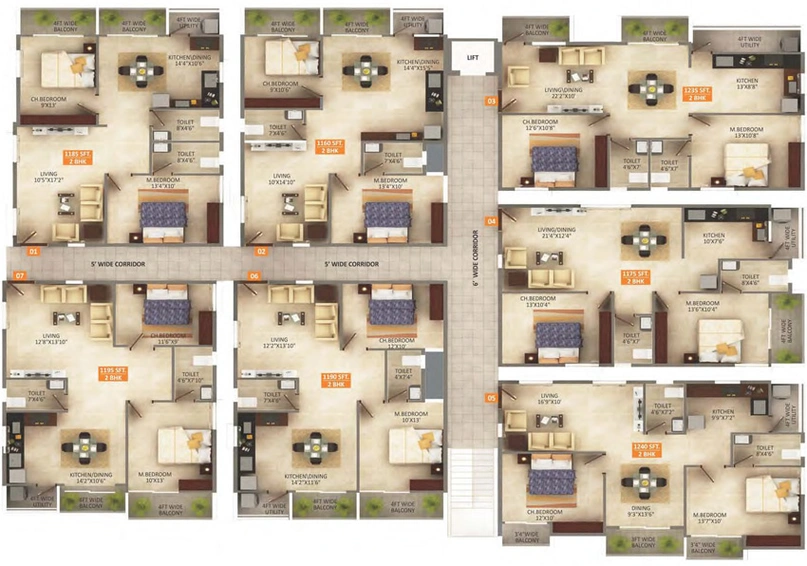 Floor Plan of SS Samruddhi in Whitefield, Bangalore - Image 129785