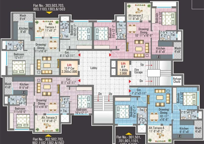 Floor Plan of Concrete Govind Enclave in Dabha, Nagpur - Image 129807