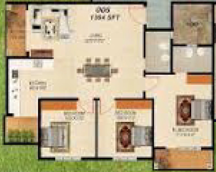 3 BHK Flat in CMRS Lotus in Whitefield, Bangalore - Image 802800
