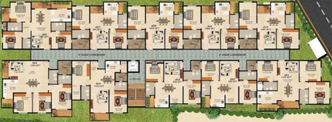 Floor Plan of CMRS Lotus in Whitefield, Bangalore - Image 129822