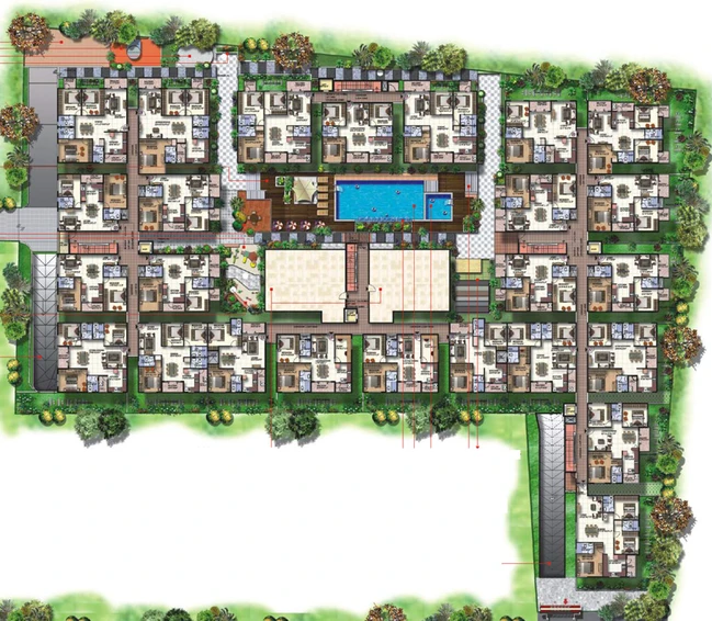 Master Plan of Vishnu Priya Parimala Riviera in Whitefield, Bangalore - Image 129866