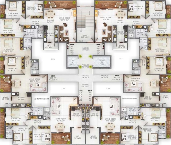 Floor Plan of Dhuni Orbit in Jaitala, Nagpur - Image 129870