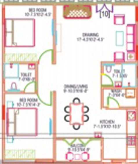 2 BHK Flat in Asrithas Signature Towers in Thumkunta, Hyderabad - Image 802856