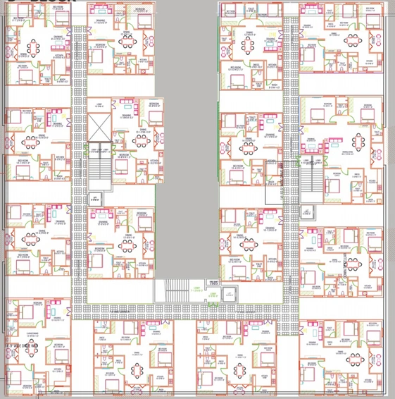 Floor Plan of Asrithas Signature Towers in Thumkunta, Hyderabad - Image 129933
