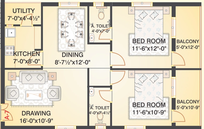 2 BHK Flat in TNR Vaishnovi in Whitefield, Bangalore - Image 802902