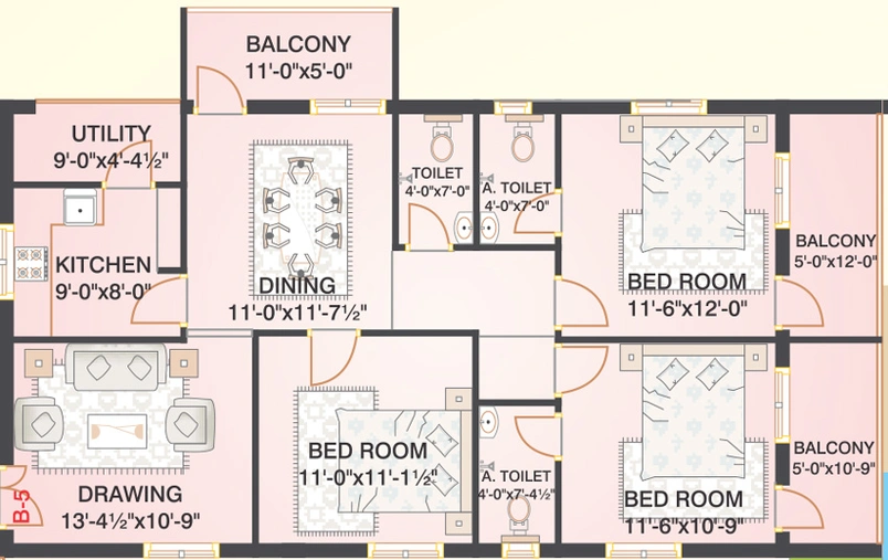 3 BHK Flat in TNR Vaishnovi in Whitefield, Bangalore - Image 802905