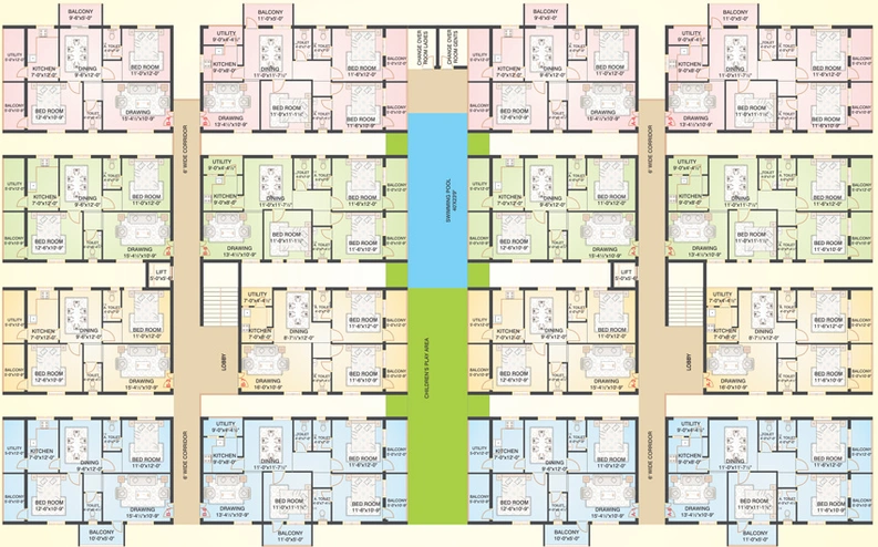 Floor Plan of TNR Vaishnovi in Whitefield, Bangalore - Image 130075