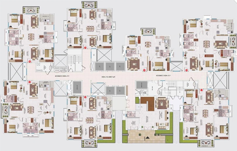 Floor Plan of My Home Sayuk in Tellapur, Hyderabad - Image 130077