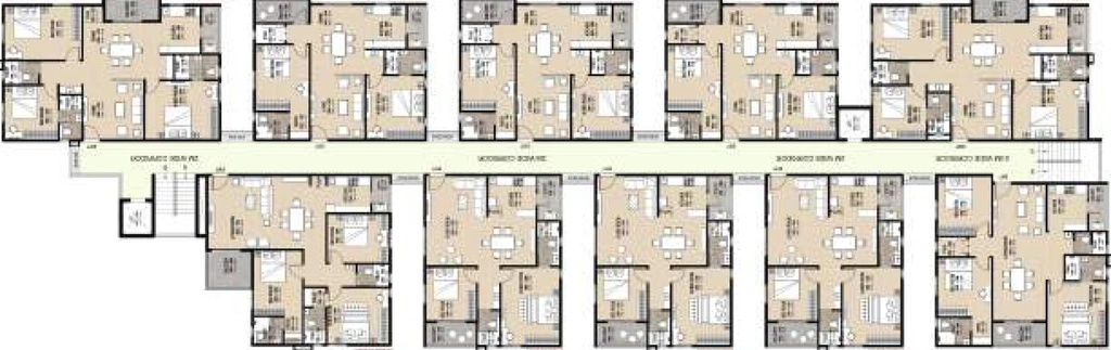 Floor Plan of Aasthas Green Space in Osman Nagar, Hyderabad - Image 130092