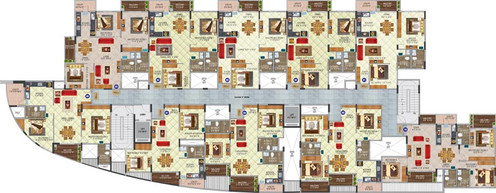 Floor Plan of Poorvi Champions Height in Haralur, Bangalore - Image 130125