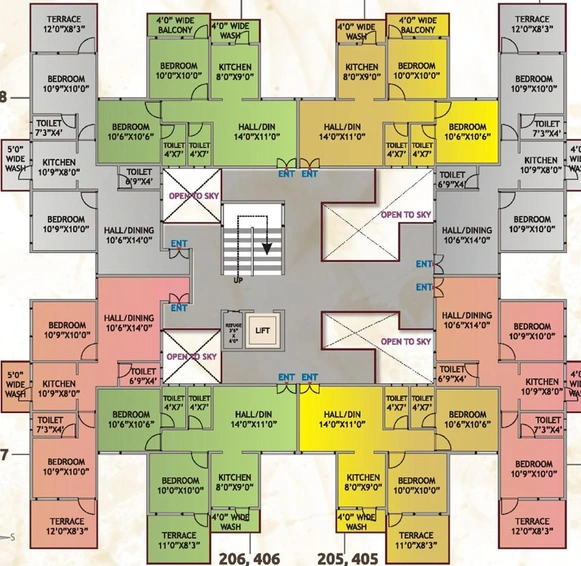 Floor Plan of Landmark Orchid Crown in Dighori, Nagpur - Image 130123