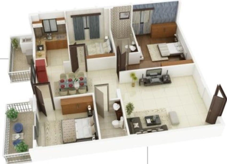 3 BHK Flat in President Leon in Yelahanka, Bangalore - Image 802944