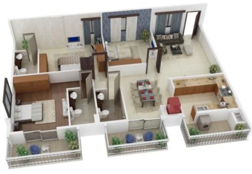 3 BHK Flat in President Leon in Yelahanka, Bangalore - Image 802946
