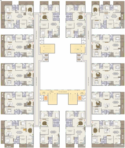 Floor Plan of Amrutha Shambala in Kompally, Hyderabad - Image 130168