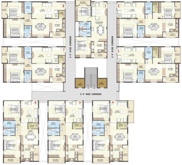 Floor Plan of AVL Prakruthi in Manikonda, Hyderabad - Image 130206