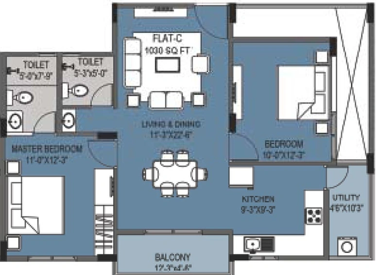 2 BHK Flat in SS South Crest in Electronic City, Bangalore - Image 802970
