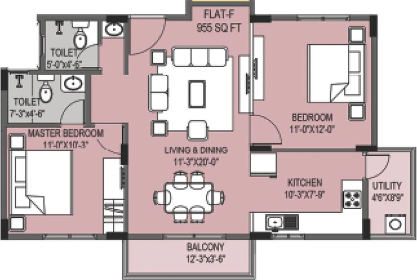 2 BHK Flat in SS South Crest in Electronic City, Bangalore - Image 802969