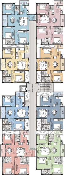 Floor Plan of SS South Crest in Electronic City, Bangalore - Image 130231