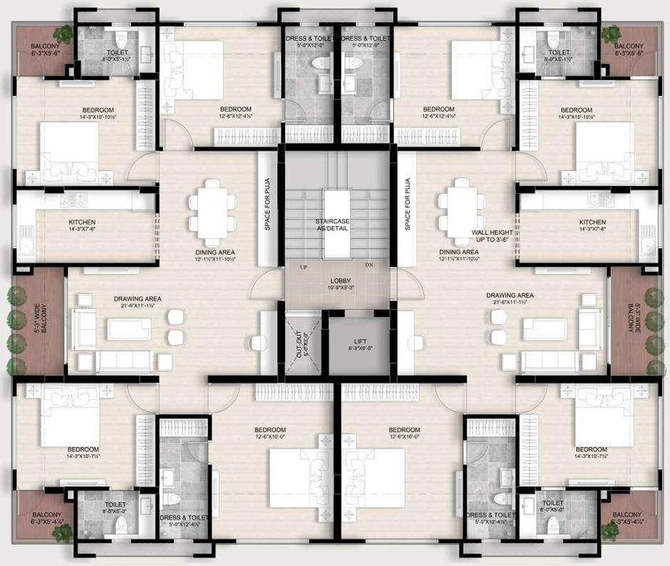 Floor Plan of Future Bunglow 10 in Jagatpura, Jaipur - Image 91640
