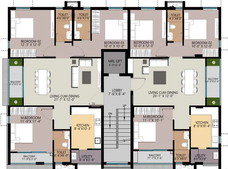 Floor Plan of NPSH Nandika in Koyambedu, Chennai - Image 130222