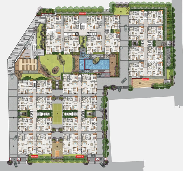Master Plan of Concrete Destina in Gachibowli, Hyderabad - Image 130245