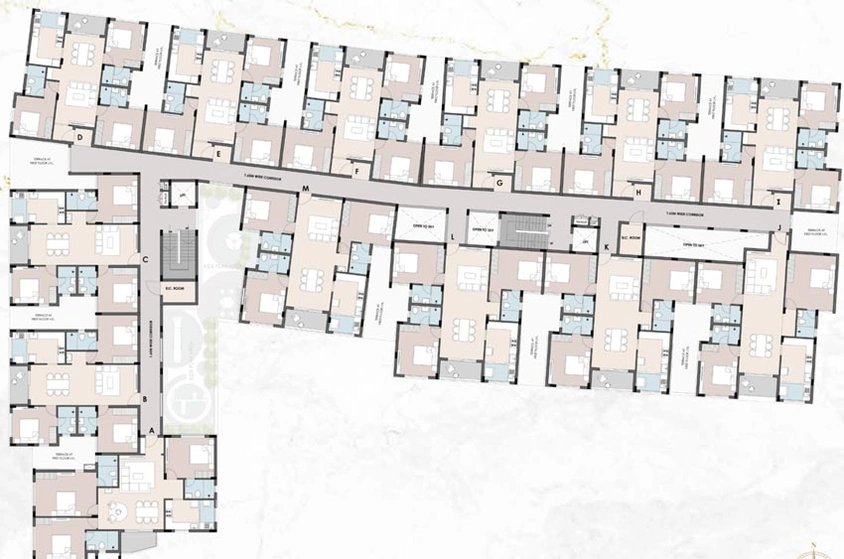 Floor Plan of Tulive Grandezza in Koyambedu, Chennai - Image 130254