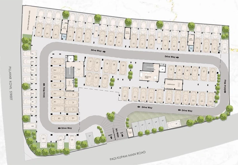 Master Plan of Tulive Grandezza in Koyambedu, Chennai - Image 130255
