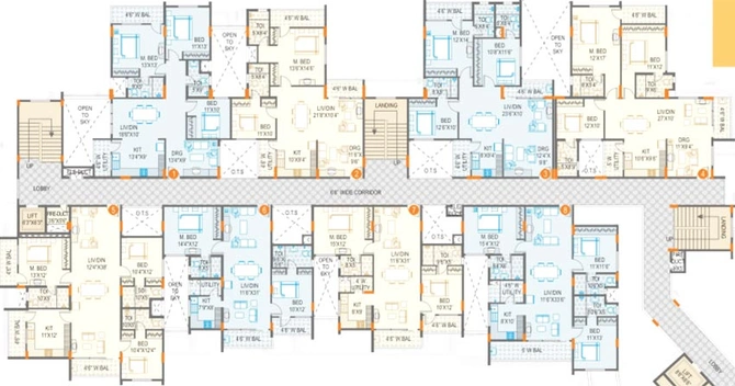 Floor Plan of SMR Vinay Endeavour in Whitefield, Bangalore - Image 130288