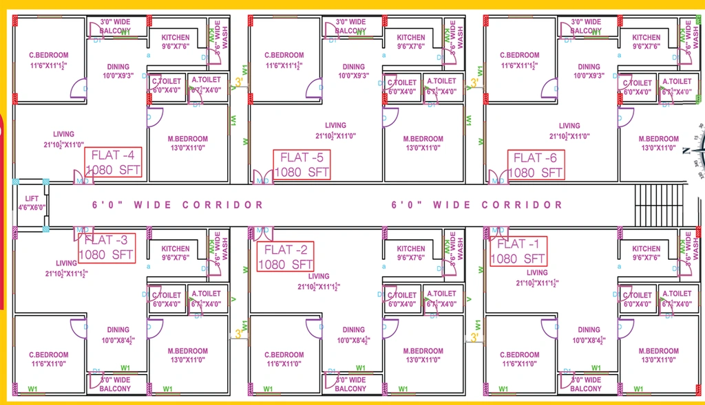 Floor Plan of Fido Rock Hills Apartments in Beeramguda, Hyderabad - Image 130373