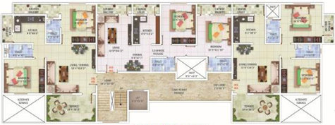 Floor Plan of Pratiksha NX in Zingabai Takli, Nagpur - Image 130325