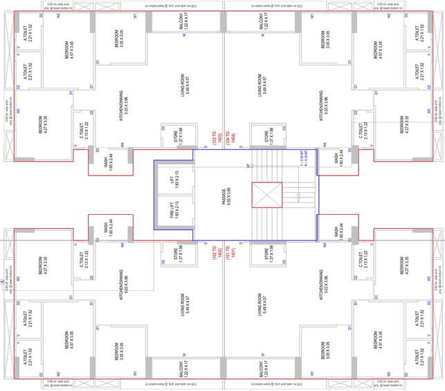 Floor Plan of Pratishtha Classic in Mota Varachha, Surat - Image 91647