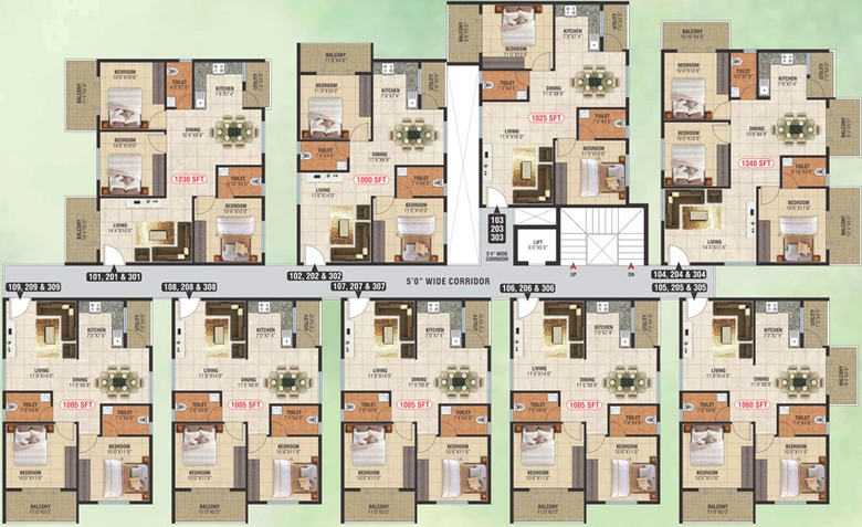 Floor Plan of Saranya Sannidhi in Whitefield, Bangalore - Image 130391