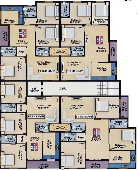 Floor Plan of Grand Excelencia in Perungudi, Chennai - Image 130455