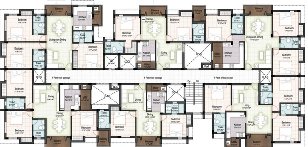 Floor Plan of Elegant Palmera Garden in Thoraipakkam, Chennai - Image 130461
