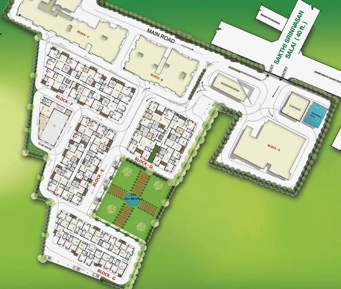 Master Plan of Elegant Palmera Garden in Thoraipakkam, Chennai - Image 130462