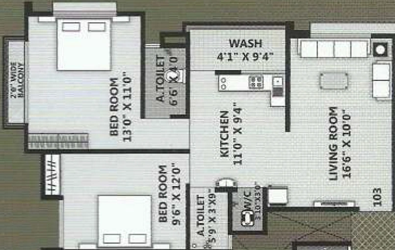 2 BHK Flat in Shukan Valley in Amroli, Surat - Image 660554