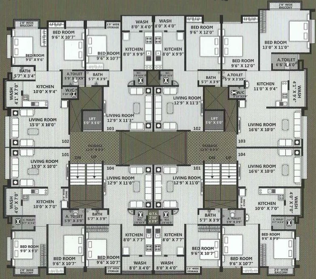 Floor Plan of Shukan Valley in Amroli, Surat - Image 91822