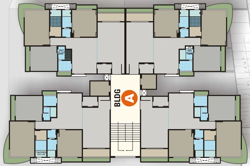 Floor Plan of Unique The Status in Adajan, Surat - Image 91868